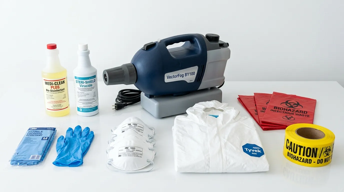 Professional biohazard remediation crew working in Burr Ridge